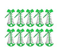 LLLmhuaa 10Pcs Deck Anchors Peg Windproof Fish Bone Tent Stakes with Spring Buckles Portable Rope Anchors for Outdoor Camping Deck Planks Board Stakes with Spring Buckles Camping Accessories
