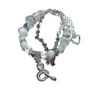 LLLmhuaa 2023 Snake Butterfly Foxes Heart Star Women Light Luxury Design Exquisite and Double Layer Jewelry Five-Pointed Star Bracelets for Women