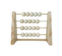 LLLmhuaa Craft Baby Early Learning Educational Toys Desktop Baby Room Decor Nordic-Style Natural Wooden Abacus With Beads Soft Color Painted-smoothly Moving-beads Suitable For Girls And Boys Parental