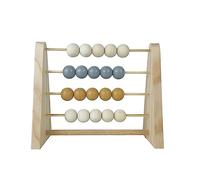 LLLmhuaa Craft Baby Early Learning Educational Toys Desktop Baby Room Decor Nordic-Style Natural Wooden Abacus With Beads Soft Color Painted-smoothly Moving-beads Suitable For Girls And Boys Parental