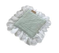 LLLmhuaa Elegant Lace Trim Coasters Portable Placemat For Dining Table Decoration Sturdy Fabric Kitchens Accessories