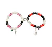 LLLmhuaa Exquisite Couple Bracelets with Features Love Inspired Jewelry Set Fashionable Beaded for Couples Girlfriend