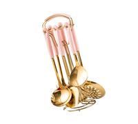 LLLmhuaa Premium 7 Piece Nonrust Steel Kitchen Utensils Set with Ergonomic Ceramic Handle for Efficient Cooking and Easy Cleaning Nonrust Steel Cookware Set