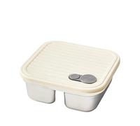 LLLmhuaa Square Meal Prep Box with Separators Leak-proof Lid for Travel Work & Food Organization Portable Divid Lunch Box