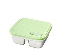 LLLmhuaa Square Meal Prep Box with Separators Leak-proof Lid for Travel Work & Food Organization Portable Divid Lunch Box