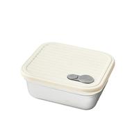 LLLmhuaa Square Meal Prep Box with Separators Leak-proof Lid for Travel Work & Food Organization Portable Divid Lunch Box