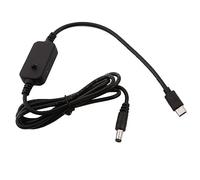 LLLmhuaa USB C To 5V 9V 12V 15V 20V 5.5x2.1mm Power Cable With Output Voltages Display For LED Light Modems CCTV Camera USB C Cable