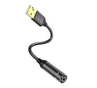 LLLmhuaa USB to Headphone Sound Card Adapter External Not Need Driver for Quick Auditory Access PC