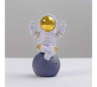 LLLSYBBB Small Gold Astronaut Figurines Statue Spaceman Decor,Cute Mini Space Figure Sculpture for Living Room Bedroom Bookshelf Shelves Office Desk Decor, Gifts for Space Lovers