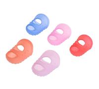 LLLucky 5Pcs Guitar Fingertip Protectors Silicone Thimble Finger Protector Ventilated Stitching Sewing Finger Guards F