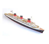 Lllunimon 1/400 Normandy Cruise Ship Model Kit, DIY Assembled Paper Boat Model Craft Gift for Adults And Kids