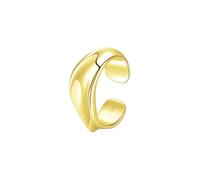 Lllunimon 925 Sterling Silver Women's Earrings Liquid Metal Jewelry Cool Silver Statement Ear Clips for Everyday Wear A gift for her,Gold