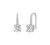 Lllunimon 925 Sterling Silver Women's Earrings Solitaire Four Prong Earrings Wedding Earrings Everyday Wear A Gift for Her
