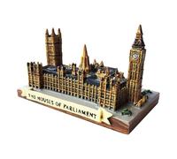 Lllunimon Britain London Houses of Parliament Architectural Model, Resin Handicraft Crafts Statue, World Famous Buildings Souvenirs Gifts