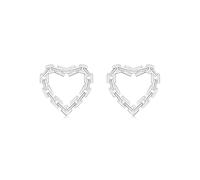 Lllunimon Chain Love Stud Earrings Street Style Minimalist Jewelry 925 Sterling Silver Women's Earrings Everyday Earrings A gift for her