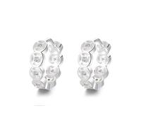 Lllunimon Copper coin-shaped S925 sterling silver earrings Oriental inspired jewelry Classic retro and simple style Everyday wear gifts for her