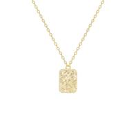 Lllunimon Crushed ice rectangular brand 925 sterling silver necklace minimalist pendant mirror polishing process Everyday wear gifts for her,Gold