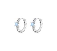 Lllunimon Delicate Zircon Earrings 925 Sterling Silver Women's Earrings Moonlight Sea Inspired Jewelry Everyday Earrings A gift for her,Silver