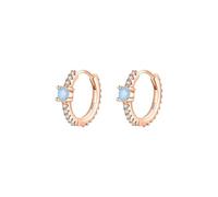 Lllunimon Delicate Zircon Earrings 925 Sterling Silver Women's Earrings Moonlight Sea Inspired Jewelry Everyday Earrings A gift for her,Gold