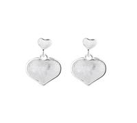 Lllunimon Double-layer love S925 sterling silver earrings personalized double-layer pendant jewelry Simple and elegant style Everyday wear gifts for her