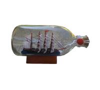 Lllunimon Dreamy LED Light Ship in A Bottle Model Decor Glass Ornament, Mediterranean Wishing Bottle Gift,130 * 80 * 70mm