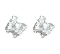 Lllunimon Flat Back Earrings for Women, Irregular Matte Alloy Ear Studs, Minimalist Exquisite Daily Jewelry, Gift for Mom/Girlfriend/Sisters