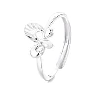 Lllunimon Gold-plated S925 silver butterfly ring French romance-inspired jewelry Elegant minimalist jewelry Everyday wear gifts for her,Silver