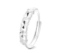 Lllunimon Gold-plated S925 silver clover ring French lucky inspired jewelry Elegant style accessory Everyday wear gifts for her,Silver