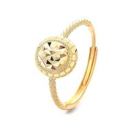 Lllunimon Gold-plated S925 silver laser car flower ring French brilliantly inspired jewelry Sparkling jewelry Everyday wear gifts for her,Gold