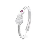 Lllunimon Gourd Purple Gemstone S925 Silver Ring Oriental Poetic Inspired Jewelry Elegant Minimalist Jewelry Everyday Wear A Gift for Her