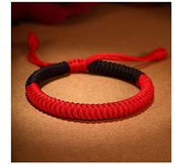 Lllunimon Handmade Weave Tibetan Buddhist Bracelets Men Women Woven Knots Bracelets Lucky Red String Bracelets for Protection,Multi colored,men