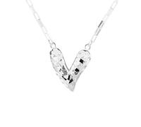 Lllunimon Irregular Love S925 sterling silver necklace crushed ice texture pendant Elegant and simple style Everyday wear gifts for her