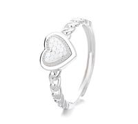 Lllunimon Laser Love Chain S925 Silver Ring French Romantic Jewelry Gold-plated Jewelry Everyday Wear A gift for her,Silver