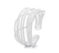 Lllunimon Multi-layer woven opening S925 silver ring wabi-sabi aesthetic jewelry Elegant and simple style Everyday wear gifts for her