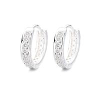 Lllunimon Openwork row of diamonds zircon S925 sterling silver earrings Cosmic inspired zircon jewelry Elegant and simple style Everyday wear gifts for her
