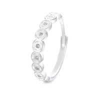 Lllunimon S925 silver Chinese copper coin zircon ring wabi-sabi aesthetic hollow jewelry elegant and simple style Everyday wear gifts for her
