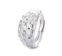 Lllunimon S925 silver hammer texture ring Cosmic inspired jewelry Elegant minimalist jewelry Everyday wear gifts for her