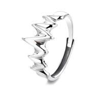 Lllunimon S925 Silver Lava Flowing Flame Ring Volcano-Inspired Jewelry Streetwear Cool style Everyday wear gifts for her