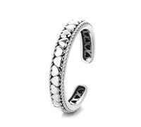 Lllunimon S925 Silver Vintage Love Panel Ring Bohemian Jewelry Elegant minimalist style Everyday wear gifts for her,A
