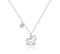 Lllunimon Shining Zirconium Trojan S925 sterling silver necklace fairy style pendant elegant and cute style Everyday wear gifts for her
