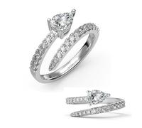 Lllunimon Snake Rings for Women 5A Zirconia Snake Ring for Women 925 Sterling Silver Serpent Ring Stackable Statement Rings Snake Jewelry Valentine New Year's Gift for Women,Size6