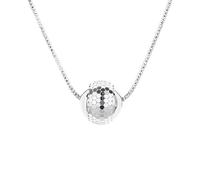 Lllunimon Sparkling Ball S925 sterling silver necklace Simple sparkling chain jewelry Classic retro style Everyday wear gifts for her