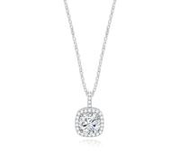 Lllunimon Square bag-shaped S925 sterling silver necklace surrounded by zircon pendant Luxurious and elegant style Everyday wear gifts for her