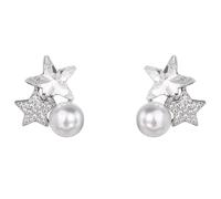 Lllunimon Star-shaped copper earrings, pearl accessories, polished craftsmanship, elegant and romantic style, daily wear, a gift for her.