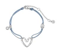 Lllunimon Sterling Silver bracelet, Hearted-Shaped Charm Bangle, Cubic Zirconia Hand Chains for Women, Adjustable Length, Jewelry gift,Blue