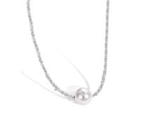 Lllunimon Stunning Pearl Strand Necklace White Freshwater Cultured Pearl Necklaces for Women Pearl Jewelry for Mom Wife Girlfriend Wedding Christmas Anniversary