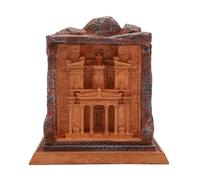 Lllunimon The Ancient City of Petra Building Model Statue, Resin Petra Ancient City Sculpture, Home Decoration Crafts