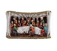 Lllunimon The Last Supper Jesus Christ Religious Resin Sculpture, 3D Wall Carved Art Decoration for Home Living Room