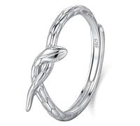 Lllunimon Twisted Serpent S925 Silver Ring, Mirror Polished Craft, Simple and Mysterious Jewelry for Daily Wear, Gift for Her