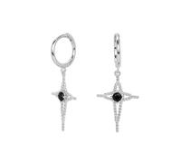 Lllunimon Unique Cubic Zirconia Dangle Earrings for Women Men S925 Sterling Silver Cross Earrings for Women Men Jewelry Gift for Christianity,Silver